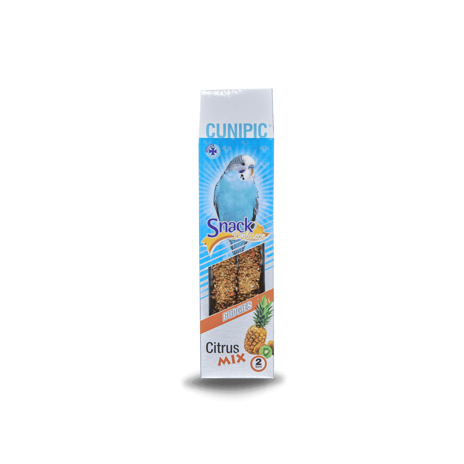 Barritas Snack Deluxe de semillas y frutas citrícas para periquitos 60 gr Cunipic