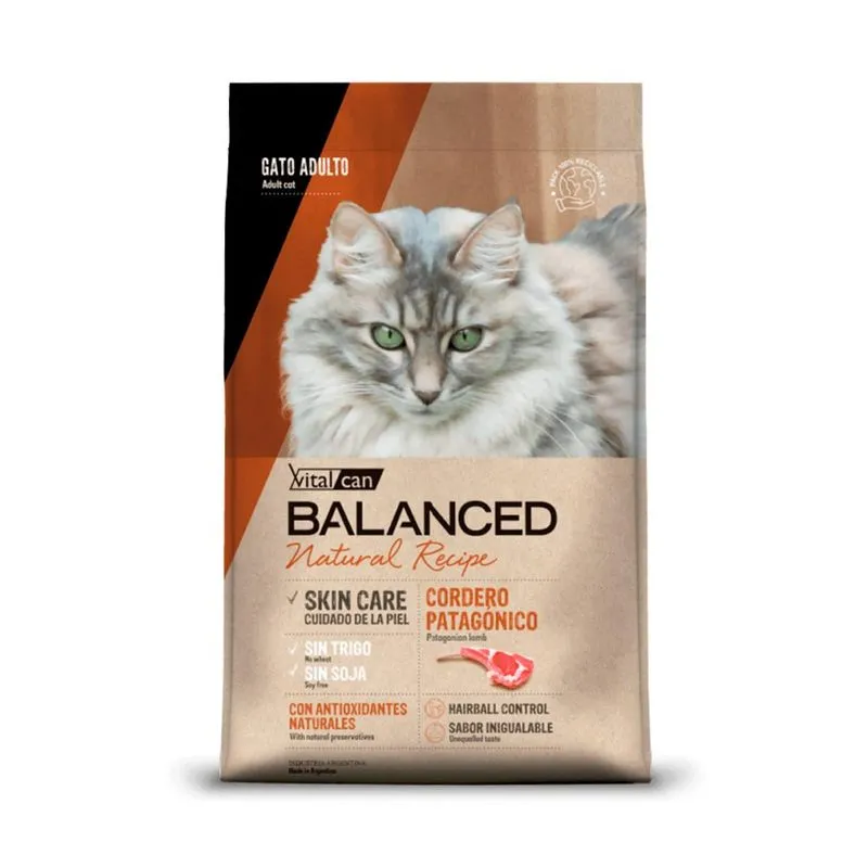 Balanced Natural Recipe Gato Adulto Cordero 15 kg