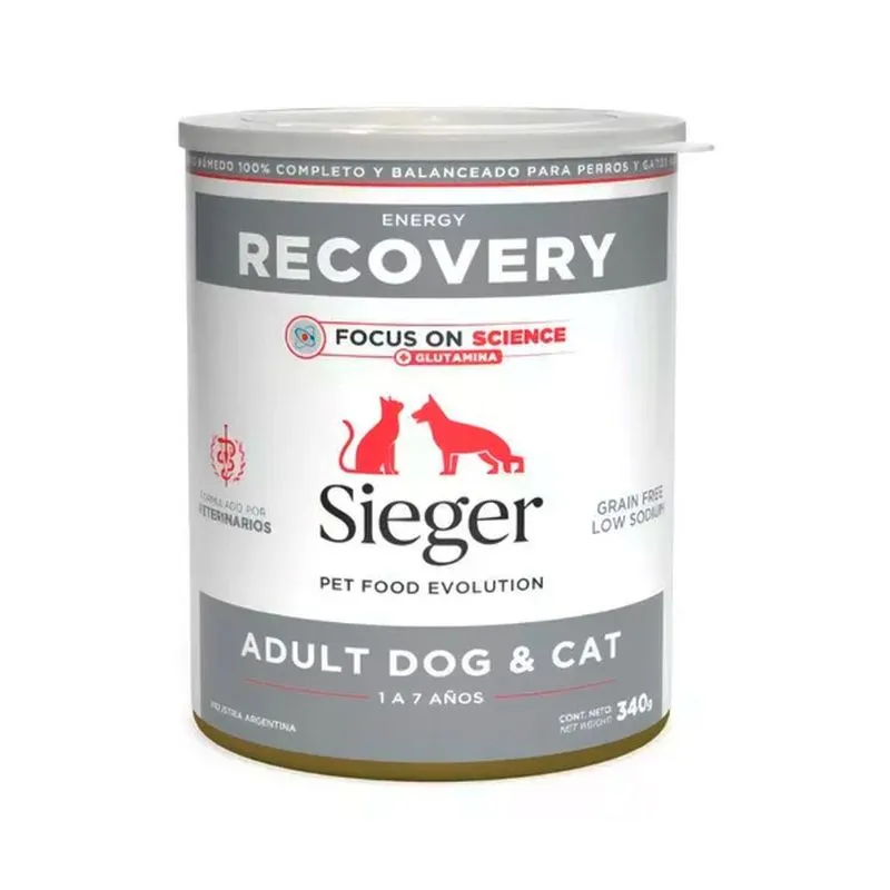 Lata Sieger Perro y Gato Adulto Energy Recovery 340 gr