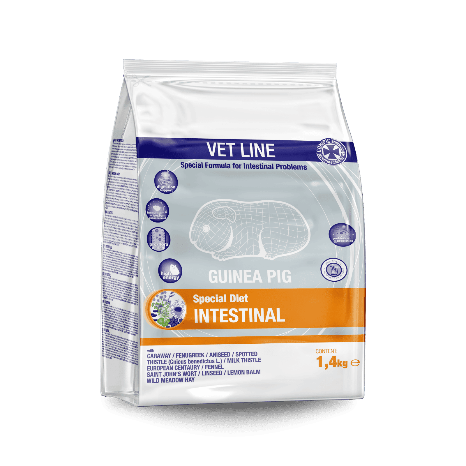 Vet Line Intestinal para Cobayas 1,4Kg Cunipic
