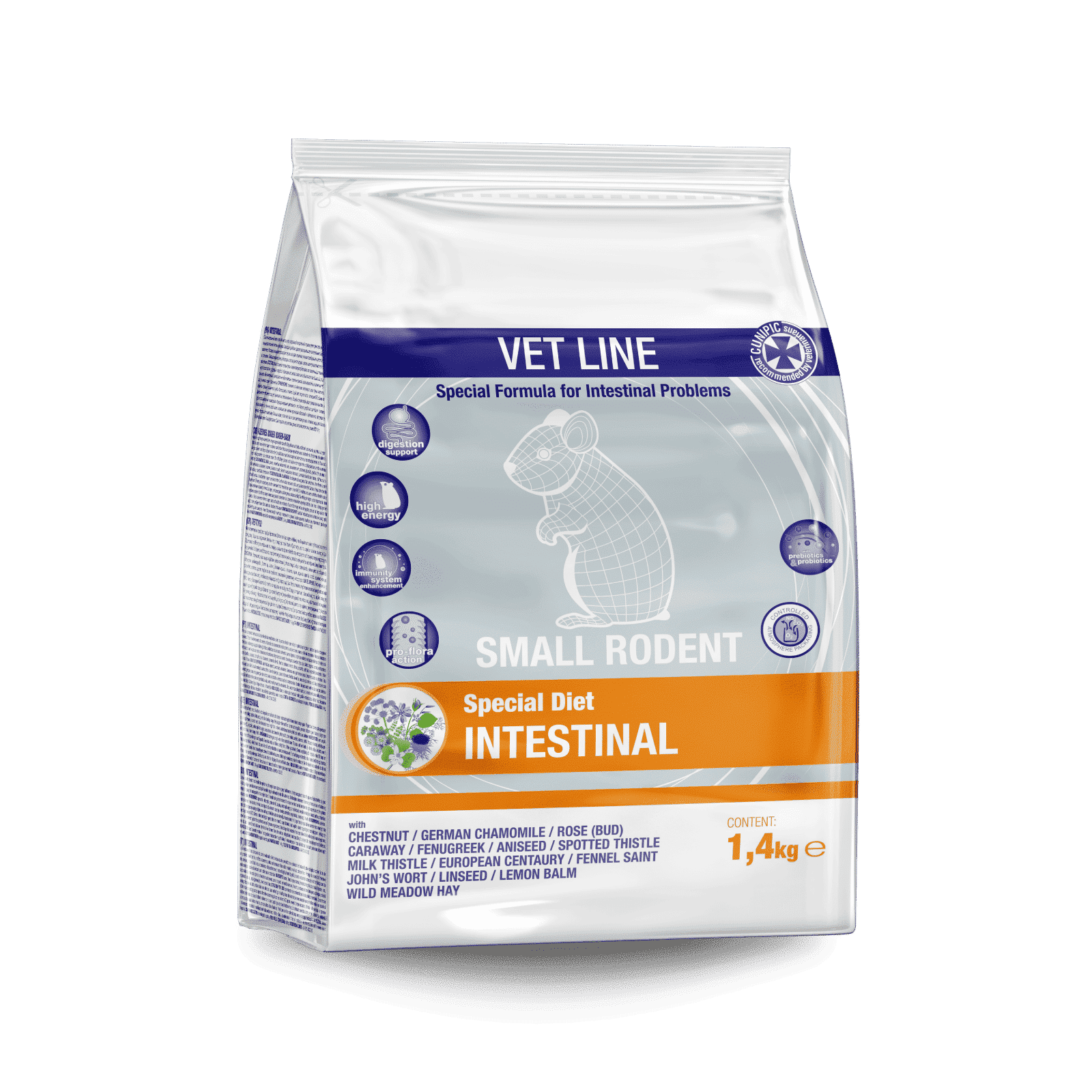 Vet Line Intestinal para Pequeños Roedores 1.4 Kg Cunipic