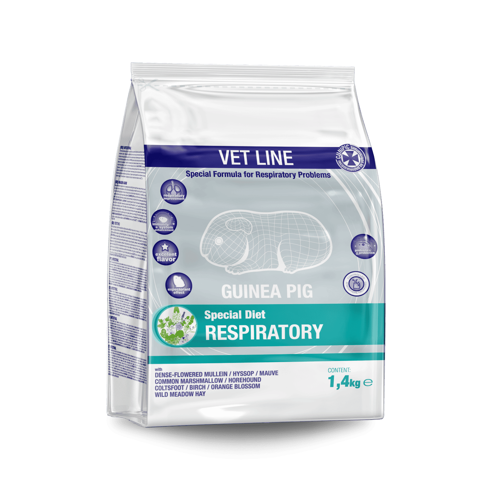 Vet Line Respiratory para Cobayas 1,4Kg Cunipic